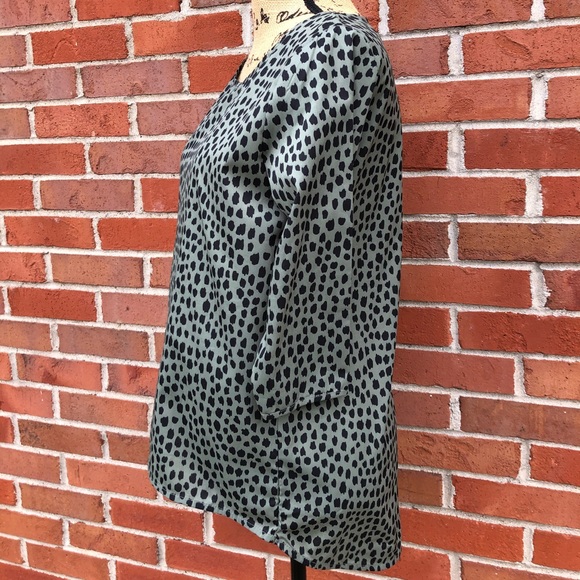 Catwalk Junkie Leopard Print Small 3/4 Sleeve Top - Picture 3 of 7